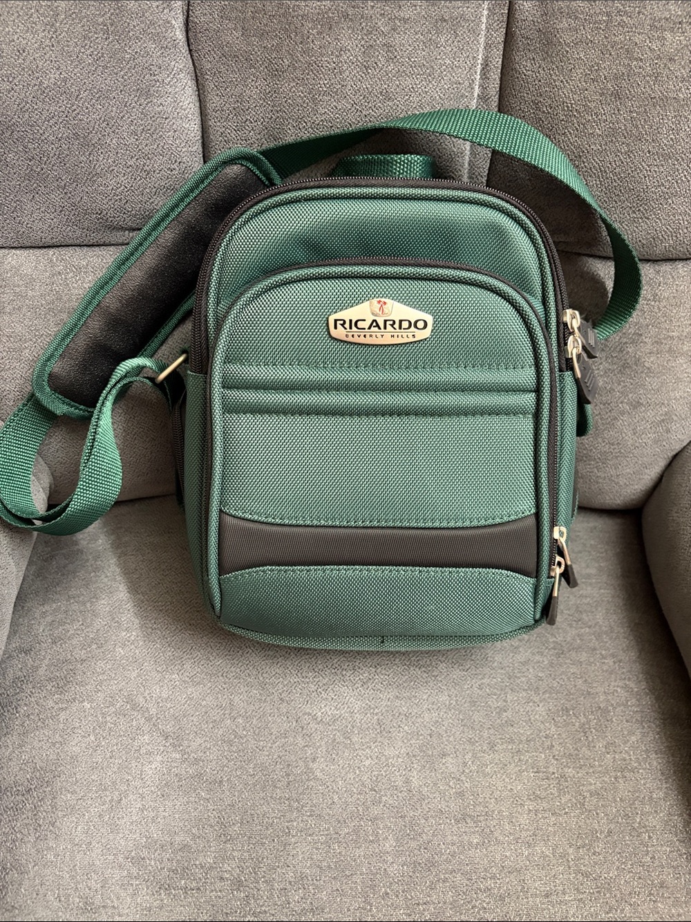 Green Messenger Bag for Men - Compact Crossbody Shoulder Bag